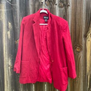 New York & Company Red Blazer Classic Cut Suit Jacket